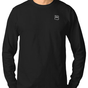 Camiseta básica de manga larga con logo blanco uni