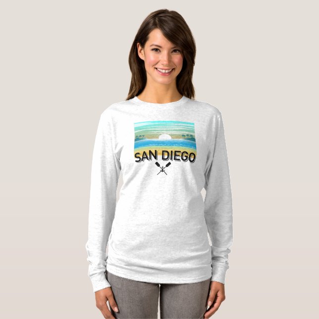 Camiseta básica de manga larga de San Diego (Anverso completo)