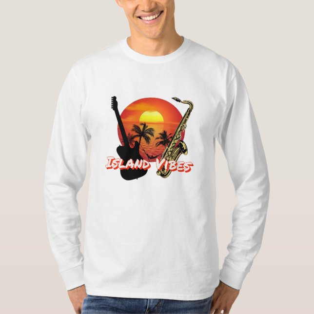 Camiseta básica de manga larga Island Vibes (Anverso)