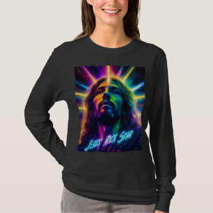 Camiseta básica de manga larga Neon Jesus Rockstar