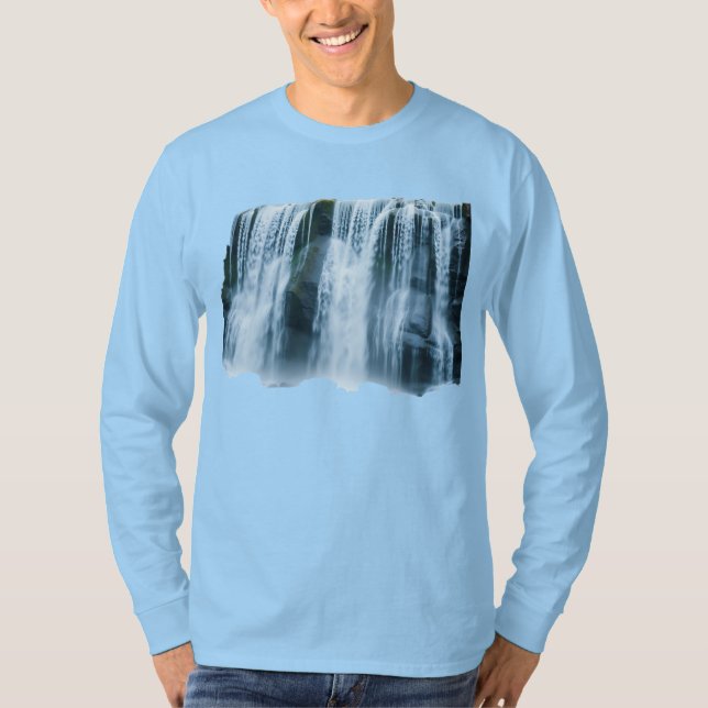 Camiseta básica de manga larga para cascada (Anverso)