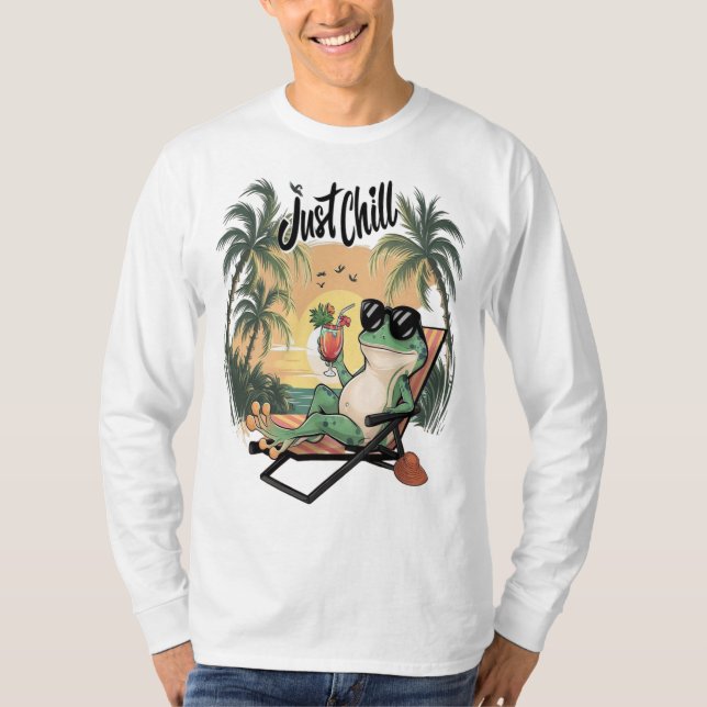 Camiseta básica de manga larga para Chill Men (Anverso)
