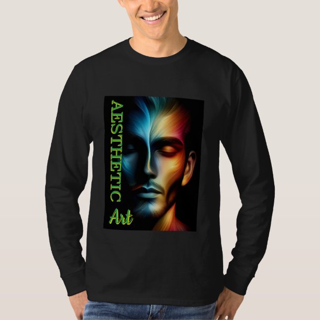 Camiseta básica de manga larga para hombre (Anverso)