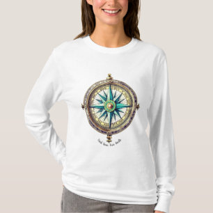Camiseta básica de manga larga para mujer
