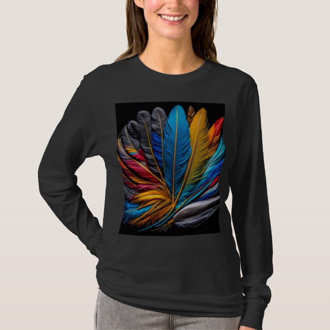 Camiseta básica de manga larga para mujer (Anverso)