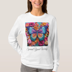 Camiseta básica de manga larga para mujer