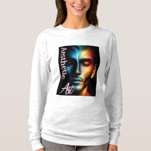 Camiseta básica de manga larga para mujer