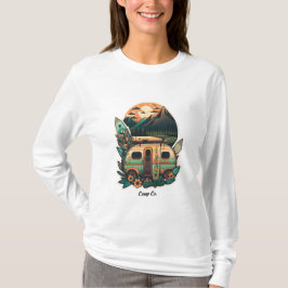 Camiseta básica de manga larga para mujer