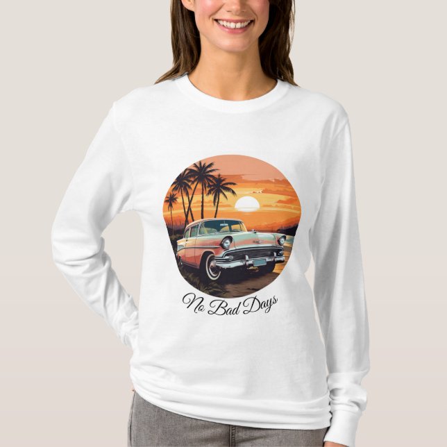 Camiseta básica de manga larga para mujer (Anverso)