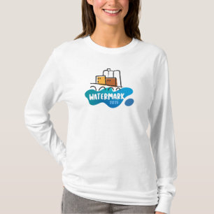 Camiseta básica de manga larga para mujer con marc