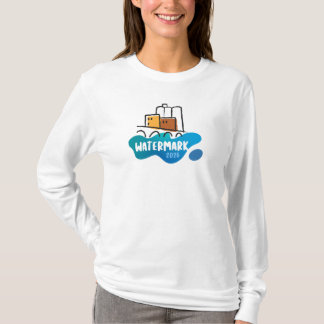 Camiseta básica de manga larga para mujer con marc