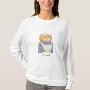 Camiseta básica de manga larga para mujer COOK CAT
