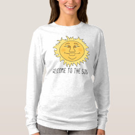 Camiseta básica de manga larga para mujer Welcome 