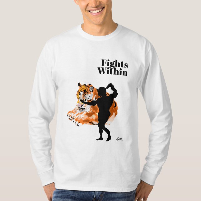 Camiseta básica de manga larga : Peleas dentro (Anverso)