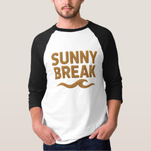 Camiseta básica de manga raglán 3/4 para hombre