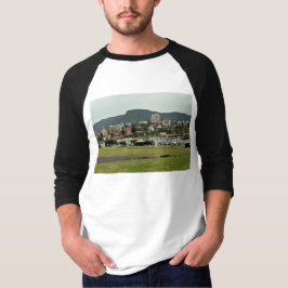 Camiseta básica de manga raglán 3/4 para hombre