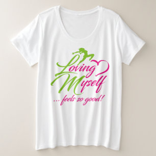 Camiseta básica de mujer amándome a mí misma
