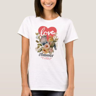 Camiseta básica de mujer amour afgano