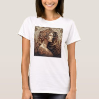 Camiseta básica de mujer Art Nouveau