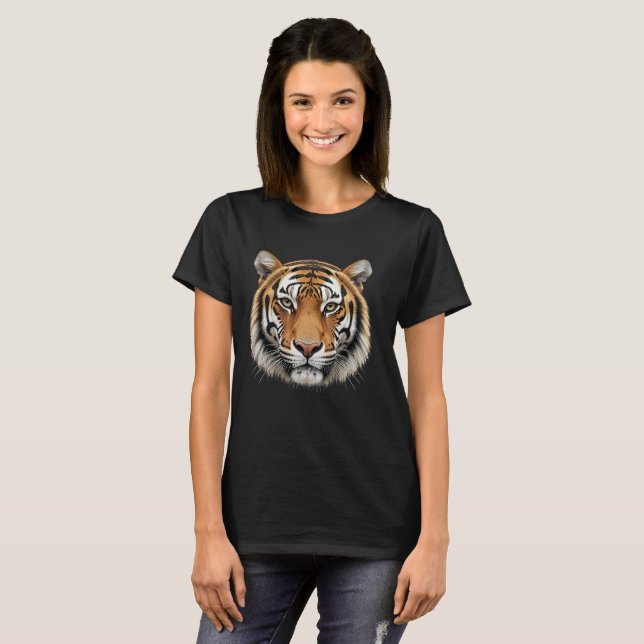Camiseta básica de mujer Cara de Tigre (Anverso completo)