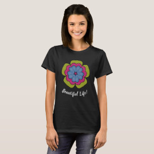 Camiseta básica de mujer con gráfico floral person