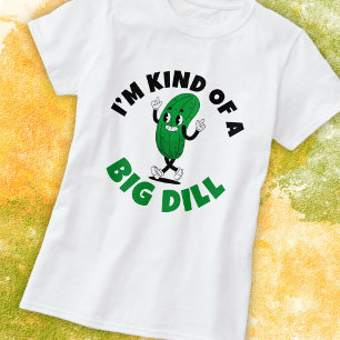 Camiseta básica de mujer con gran chiste de pepino