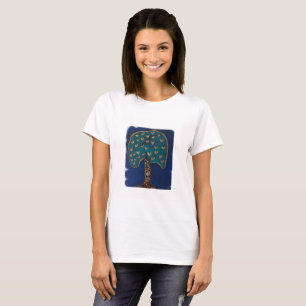 Camiseta básica de mujeres de arte con amor en árb