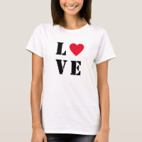 Camiseta básica de mujeres del corazón del amor