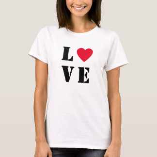 Camiseta básica de mujeres del corazón del amor