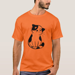Camiseta básica de Naranja atlético masculino Cat