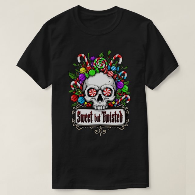 Camiseta básica de Navidad oscura (Diseño del anverso)