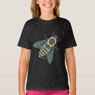 Camiseta básica de niña - Abeja melífera (vívida)