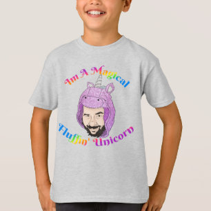 Camiseta básica de niños de Unicornio con flúffin