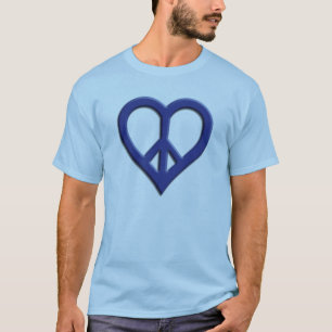 Camiseta básica de paz y amor