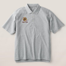 Camiseta básica de polo bordada