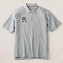 Camiseta básica de polo bordada