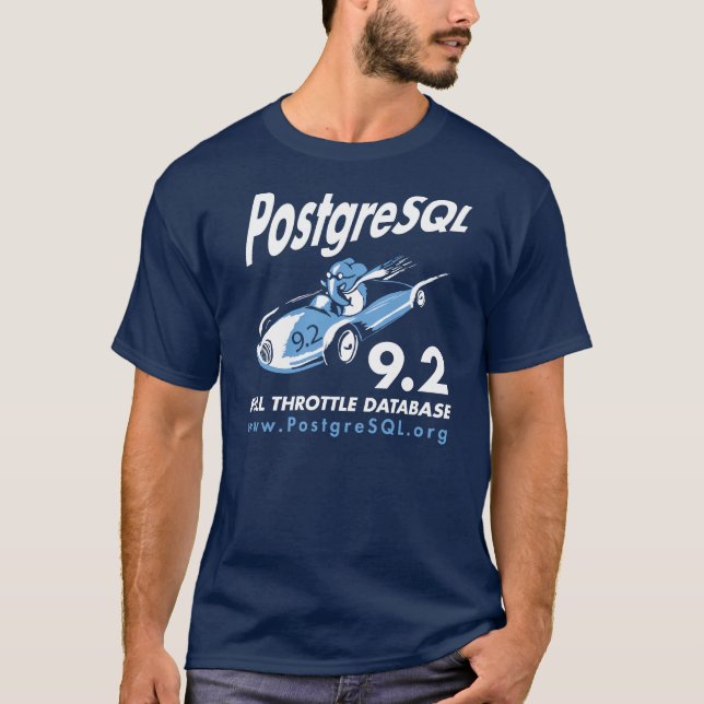 Camiseta básica de PostgreSQL 9,2 (hombres) (Anverso)