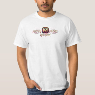 Camiseta básica de revisión musical de medios