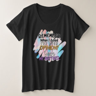 Camiseta básica de talla grande para mujer