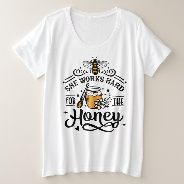 Camiseta básica de tamaño superior (Anverso del diseño)
