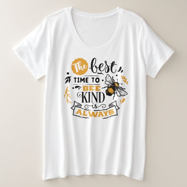 Camiseta básica de tamaño superior (Anverso del diseño)