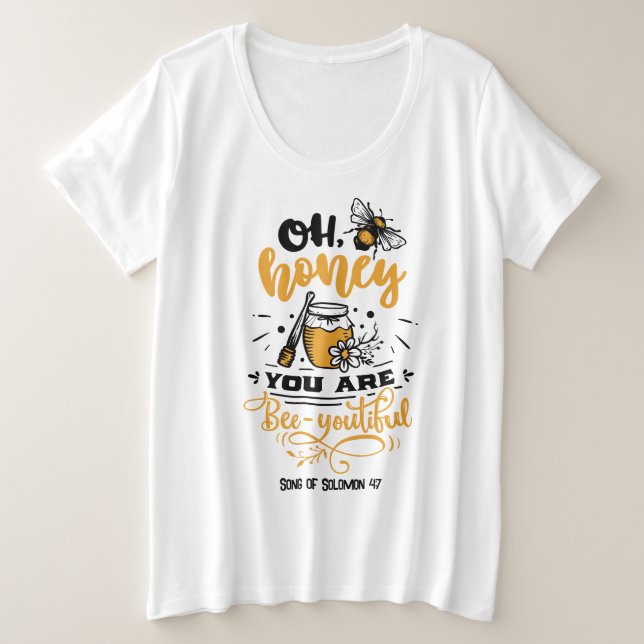 Camiseta básica de tamaño superior (Anverso del diseño)