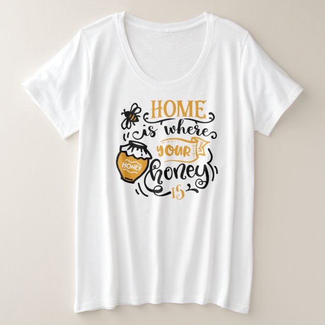 Camiseta básica de tamaño superior (Anverso del diseño)