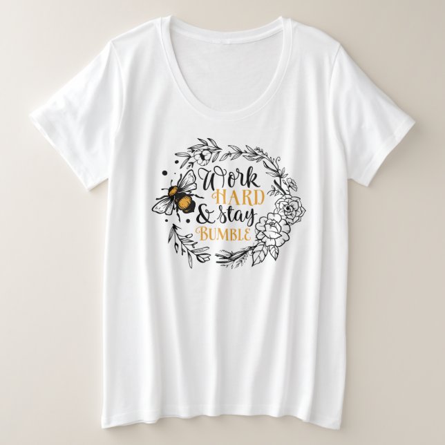 Camiseta básica de tamaño superior (Anverso del diseño)