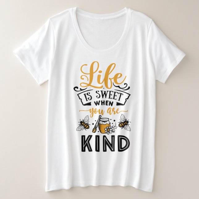 Camiseta básica de tamaño superior (Anverso del diseño)