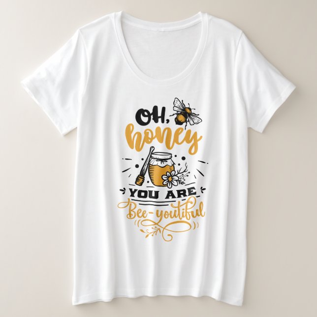 Camiseta básica de tamaño superior (Anverso del diseño)
