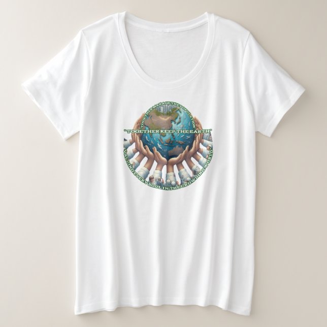 Camiseta básica de tamaño superior para mujeres (Anverso del diseño)