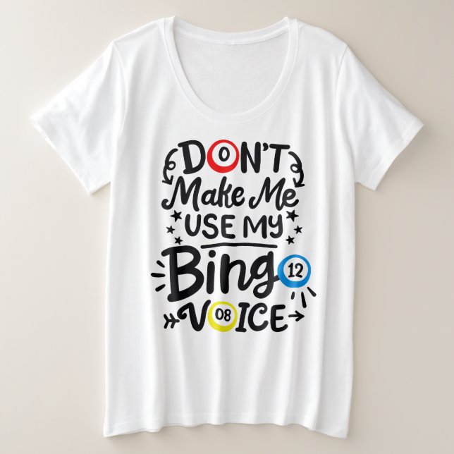 Camiseta básica de tamaño superior para mujeres (Anverso del diseño)