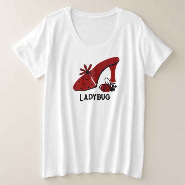 Camiseta básica de tamaño superior para mujeres (Anverso del diseño)