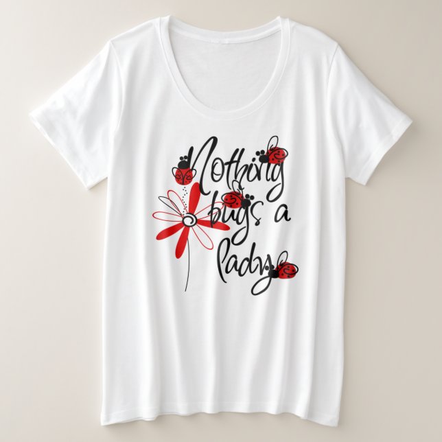 Camiseta básica de tamaño superior para mujeres (Anverso del diseño)